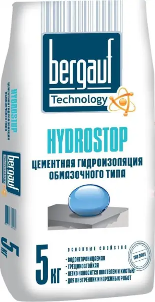 Гидроизоляция обмазочная HYDROSTOP "Bergauf" (5 кг)
