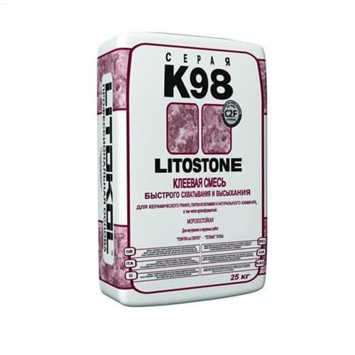 Смесь клеевая для природного камня и керамогранита ЛИТОКОЛ LitoStone K 99, белый, 25 кг