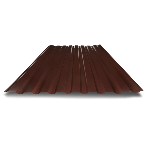 Профнастил С20 0,5 мм коричневый шоколад RAL 8017 1м