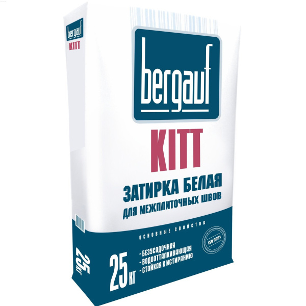 Затирка Bergauf Kitt, серая, 25 кг